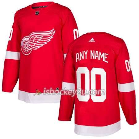 Mænd NHL Detroit Red Wings Trøje Tilpasset Adidas 2017-2018 Rød Authentic